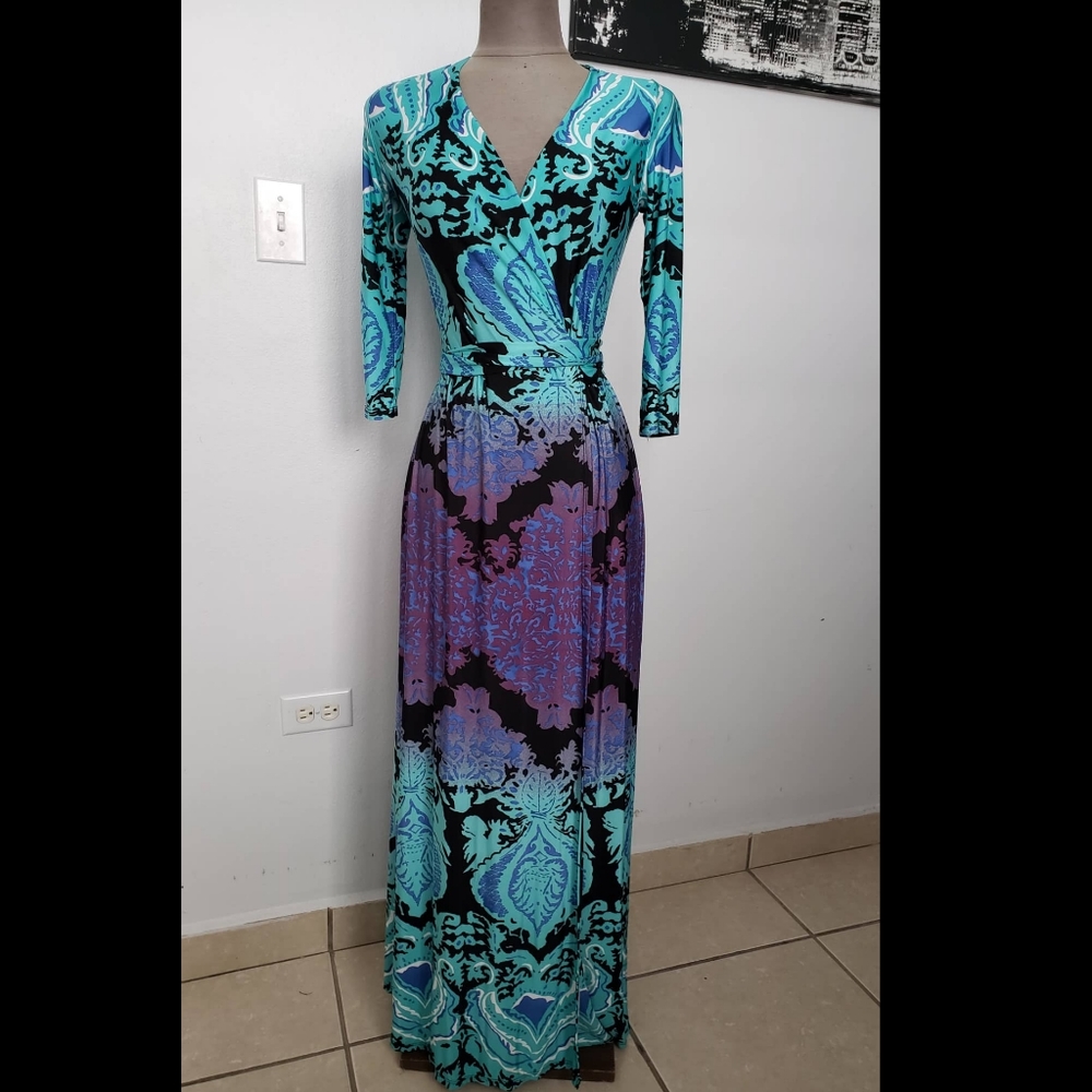 Wrap long dress boutique